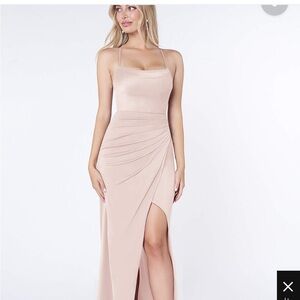 Azazie Kalea dress in pearl pink (color shown in pics from site is rose petal)